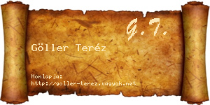 Göller Teréz névjegykártya